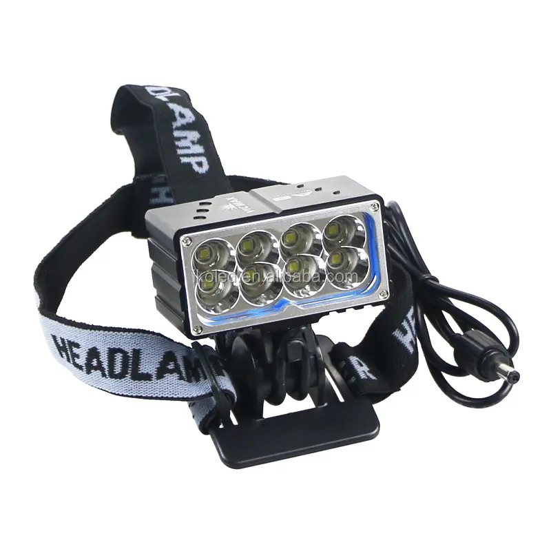 13000LM 8 X xml u2 LED Bicycle Light Headlamp Bright LED Bike Lamp Headlight with Battery Pack and Charger For Camping