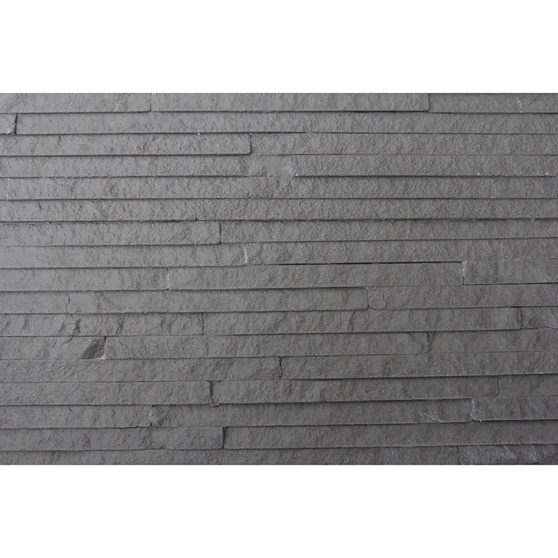 Hospital Self Adhesive 3D Decorative Exterior Facade Wave Pattern Waterfall Wall Slate Stone Tile Flexible