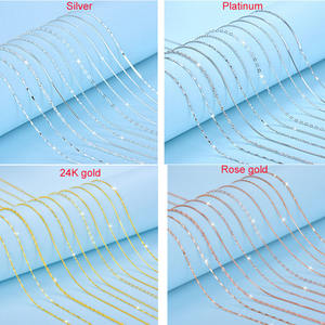 أزياء الجملة 16 "18" 925 الاسترليني مجوهرات قلادة من الفضة 0.65 مللي متر الفضة سلسلة 925 صنع المجوهرات النتائج - Product Image 6
