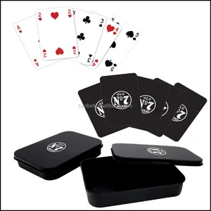 Customized 플라스틱 프로모션 playing cards 광고 포커 cards 와 틴 상자 포장