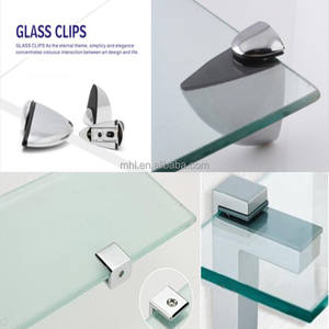 Penjepit Kaca Kamar Mandi dari Paduan Seng yang Dapat Disesuaikan, Warna Krom, Bentuk <span class=keywords><strong>G</strong></span> - Product Image 3