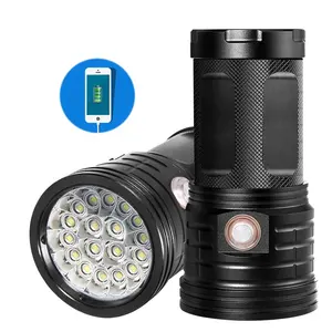 IPX5 impermeable poderoso USB recargable regulable Super brillante T6 LED linterna reflector antorcha