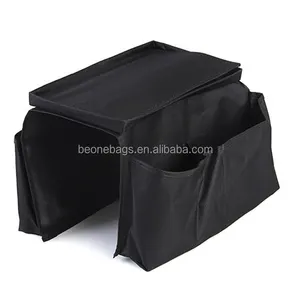 Velvet Sofa Chair Armrest Soft Caddy Organizer Holder for Remote Control Cell Phone Book Pencil