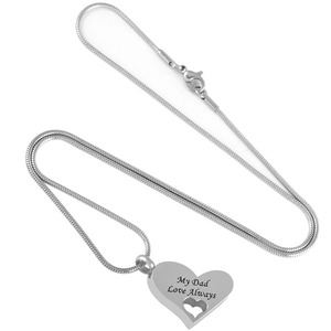 Mot personnalisé Papa souvenirs funéraires cassé coeur crémation cendres bijoux - Product Image 5