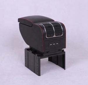 DAIAO DA-5983 PU cuir Double couches porte-gobelet USB chargeur voiture Center <span class=keywords><strong>Console</strong></span> accoudoir boîte de rangement noir Dacia Renault <span class=keywords><strong>Duster</strong></span> - Product Image 5