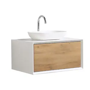 Fabriek Direct 60Cm 80Cm Moderne Muur Hung Badkamer Vanity Unit Kast