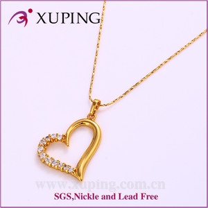 Alta calidad de la joyería 24 K chapado en oro del corazón roto - Product Image 1