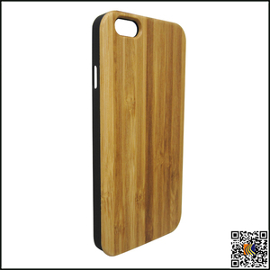 Venta caliente pc inferior de madera de bambú case para iPhone 6, bambú para <span class=keywords><strong>el</strong></span> iPhone estuche rígido - Product Image 3