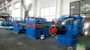 3X1300mm steel coil slitting line/Hydraulic exit coil car/damping and pre-dividing and press device