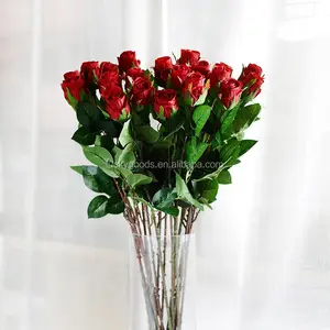 70厘米情人节装饰红色人造玫瑰花蕾批发