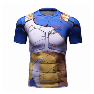 Offre Spéciale Personnalité Chemises <span class=keywords><strong>De</strong></span> Yoga vêtements Hommes <span class=keywords><strong>Vegeta</strong></span> Manches Courtes <span class=keywords><strong>Costume</strong></span> - Product Image 1