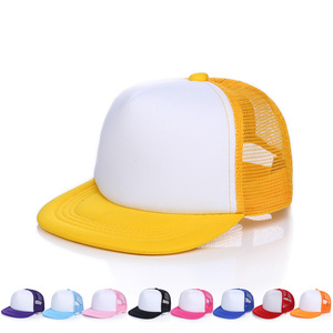 Mũ Lưỡi Trai YUEXING Cho Trẻ Em, Mũ Lưới Vành Phẳng Trơn Hoạ Tiết Biểu Tượng Tùy Chỉnh 5 Lỗ Cho Tài Xế Xe Tải Trẻ Em Không Có Logo - Product Image 2