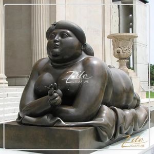 تمثال نسائي لسيدة اليوجا السمينة Fernando Butero البرونزية الشهيرة - Product Image 5