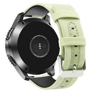 Tschick-Correa de cuero y lona para <span class=keywords><strong>Samsung</strong></span> Galaxy <span class=keywords><strong>Watch</strong></span>, pulsera de repuesto prémium de liberación rápida, 46MM, SM-<span class=keywords><strong>R800</strong></span>/S3 - Product Image 2