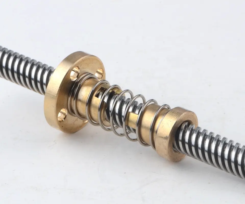 3D Printer T8 Anti Backlash Spring Dimuat Nut Penghapusan Gap Nut F/8Mm Acme Threaded Rod Lead Sekrup