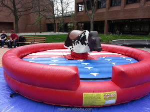 Gran oferta, arena inflable con patrón de bandera comercial de EE. UU. Para Rodeo Bull, colchón mecánico, inflable activado mecánicamente - Product Image 4