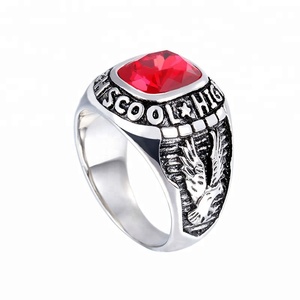 Cincin kelas baja tahan karat <span class=keywords><strong>Onyx</strong></span> hitam antik perhiasan Cluster kuningan kualitas tinggi hadiah pesta ulang tahun pernikahan emas 18K - Product Image 3