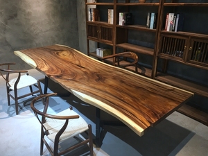 Bloc <span class=keywords><strong>de</strong></span> boucher rétro et brillant, <span class=keywords><strong>table</strong></span> <span class=keywords><strong>de</strong></span> <span class=keywords><strong>cuisine</strong></span> <span class=keywords><strong>en</strong></span> noyer, design antique - Product Image 4