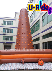Último juego de deporte desafiante de pared de escalada inflable marrón, alfombrilla cuadrada de PVC, escalada inflable, Centro de juego de montaña - Product Image 2