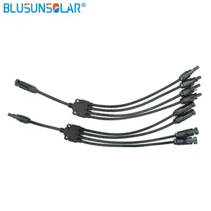 Solar cable parallel connector 4 to 1 Y branch PV connector for solar system