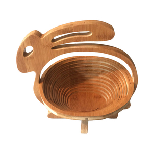 Cheap Rabbit Shaped Picnic <strong>Basket</strong> Collapsible Tray Pot Coaster for Fruit and <strong>Display</strong> <strong>Basket</strong> - Product Image 2
