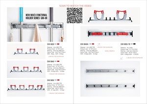 Nhôm chổi Tổ Chức Phòng Tắm Lau chủ đa chức năng treo tường - Product Image 5