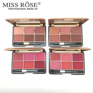 MISS ROSE Professional Makeup Blusher Long Lasting 6 Color Minerals Face Base Bronzer Blusher