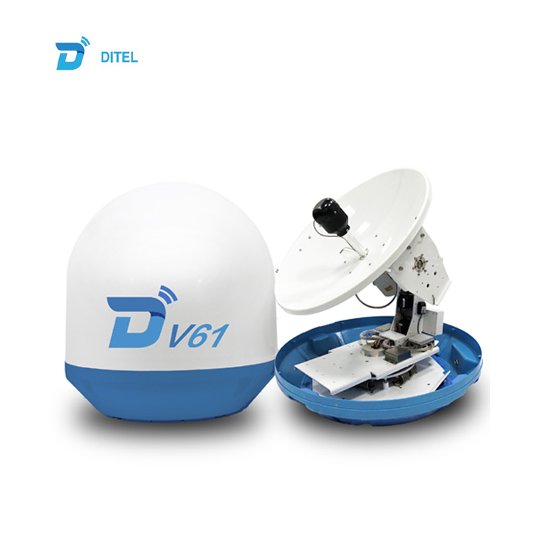 Ditel V61 60 см Ku band 3-осевой морской VSAT-антенны цифровой спутниковый приемник интернет-сервис для корабля