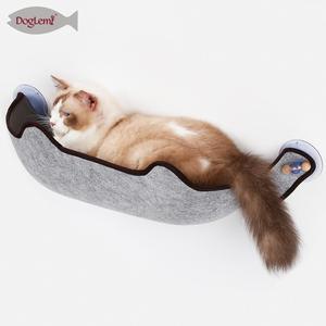 Cama Extraíble con Diseño de Cara de Gato para Mascotas, Material de Tela de Fieltro para Dormir, Hamaca para Mascotas - Product Image 2