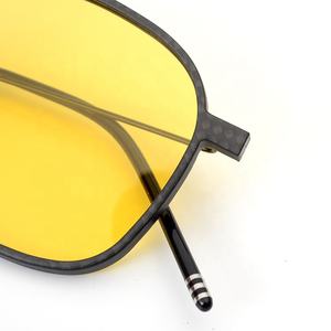 Visione notturna guida OEM etichetta privata tonalità in fibra di carbonio gialla occhiali da sole occhiali per visione notturna per la guida - Product Image 5