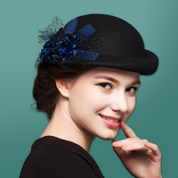 Women Felt Bowler Hats Elegant Durable Fashion