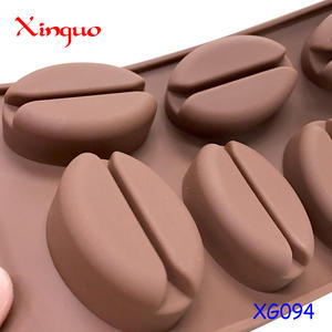 <span class=keywords><strong>Moule</strong></span> en silicone en forme de grains de café 7 cavités, échantillon gratuit d'usine 094, pour chocolat et glaçons - Product Image 5
