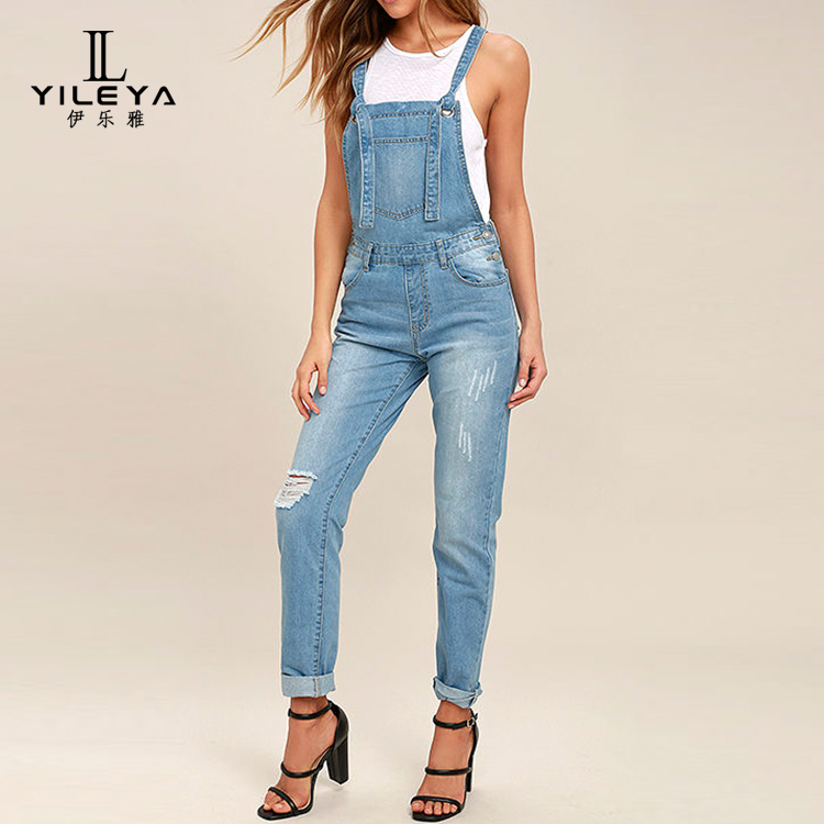 Factory New Design One Piece Trousers Jeans Denim Jumpsuit Women Suppliers From China
