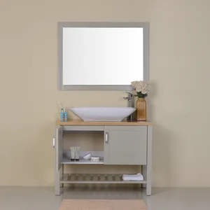 Decoración de baño, muebles, fregaderos, tocadores de baño, conjunto de tocador de baño de diseño simple montado