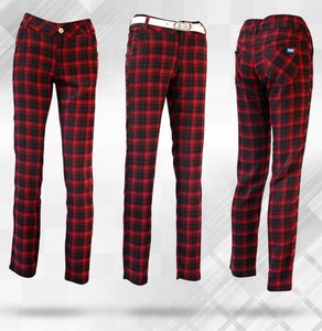 De algodón a cuadros Golf PGM de la mujer pantalones - Product Image 4