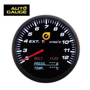 60Mm Bảng Đen Analog Auto Car <span class=keywords><strong>F</strong></span> Đo Nhiệt Độ Khí Thải - Product Image 1