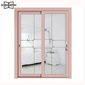 现代玻璃地板铝门滑动玻璃门主前门设计