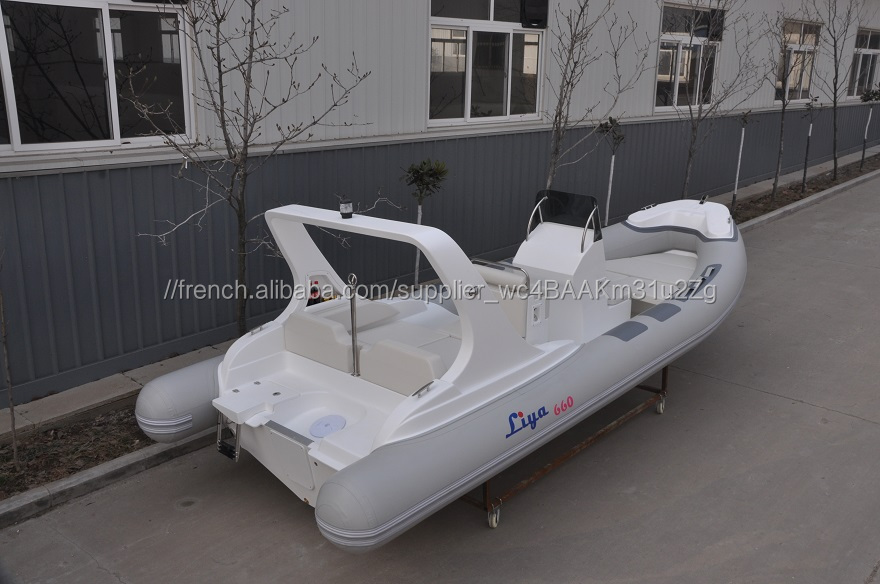 Liya Chinois bateau semi rigides avec direction hydraulique 6m