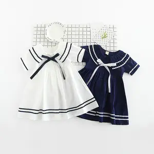 Nieuwste Baby Meisje Zomer Katoen Preppy Stijl Peuter Meisje Casual Jurk