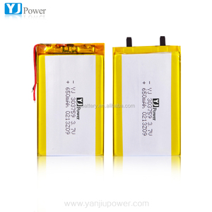 Alibaba China 303759 3,7 v 650 mAh regchargeable ultradünne lipo batterie, für bluetooth stereo - Product Image 5