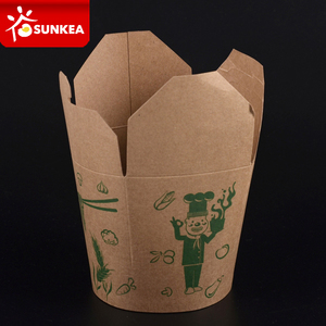 Chinese Disposable Packing Food Containers Takeaway Doner <strong>Box</strong>/16oz Kraft Paper <strong>Noodle</strong> <strong>Box</strong> - Product Image 6