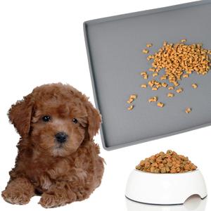 Moderne wasserdichte Silikon-Haustier fütterung matte Reise hundefutter matte mit bedrucktem Muster - Product Image 5