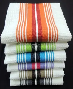 High Quality Quick Drying Reusable Waffle Weave Cotton Kitchen Towels Cleaning Rags for Furniture Kitchen Bathroom and Car