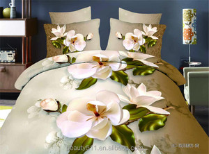 2017 nuovo Design elegante cotone fiore lenzuolo stampa colorato magico di alta qualità 3d copriletto set lenzuolo BS34 - Product Image 6