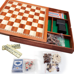 Sang trọng bằng gỗ <span class=keywords><strong>7</strong></span> trong <span class=keywords><strong>1</strong></span> trò chơi cờ vua cờ vua hộp - Product Image 3