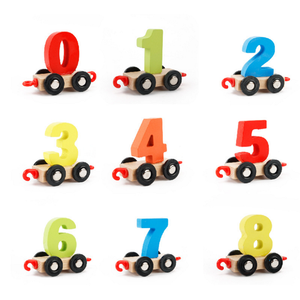 Numérique Jouet de Train En Bois Nombre Chiffres Modélisme Ferroviaire - Product Image 4