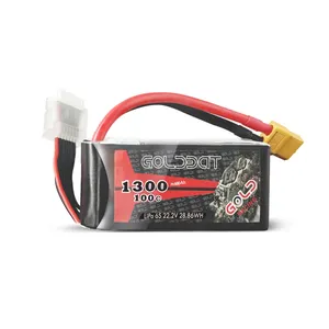 热卖高排放率 100C Lipo 6 S 22.2 V 1300 mAh RC FPV 直升机锂聚合物爱好型号电池包