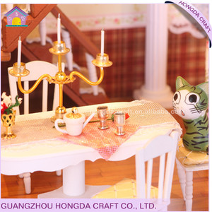 Casa delle Bambole <span class=keywords><strong>in</strong></span> Miniatura a 3 Piani <span class=keywords><strong>in</strong></span> <span class=keywords><strong>Legno</strong></span> con Mobili Artigianali Fai-da-Te e Luci LED <span class=keywords><strong>per</strong></span> <span class=keywords><strong>Bambini</strong></span> - Product Image 6