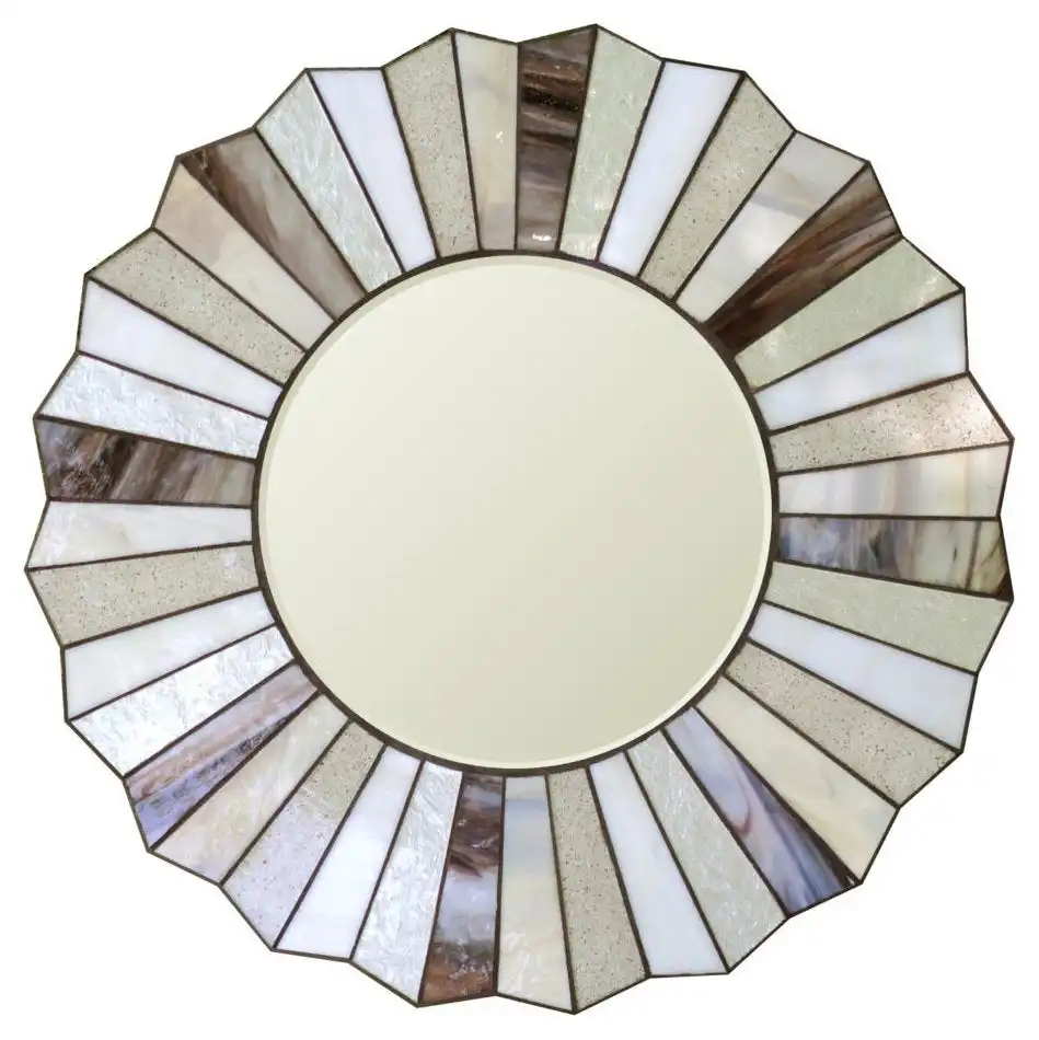 Rotondo Mosaico di Vetro Della Parete Cornice Dello Specchio