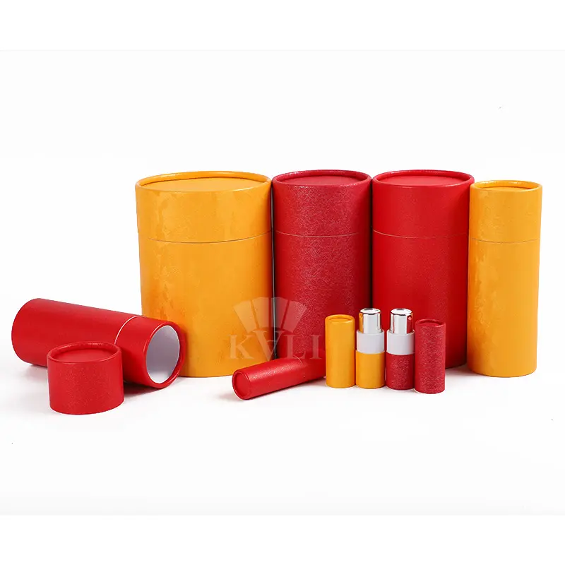 Scatola di carta tubo di tubo di imballaggio rotonda di cartone cilindro tubi contenitori con coperchi